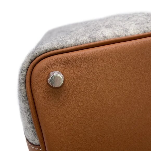 HERMES Picotin Lock Size PM Felt Grease Pale/Gold - Picture 7 of 12